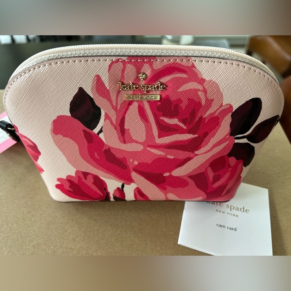 Kate spade roses cosmetic bag - Picture 1 of 6